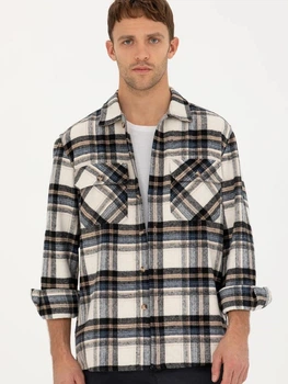Рубашка теплая мужская Pierre Cardin G021GL004-000-1760133 M Темно-синяя (8683856571911)