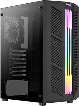 Корпус AEROCOOL Prime-G-BK-v1 Black Mid Tower RGB