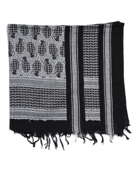 Арафатка шарф-шемаг 110х110см Mil-Tec Универсальный Черный M-T из 100% хлопка многофункциональный для лица головы и шеи защита от солнца пыли и холода