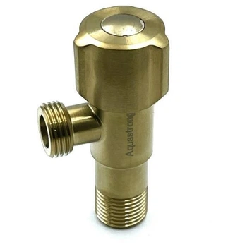 Кран кутовий Aquastrong D5 M1/2 х M1/2 нержавіюча сталь