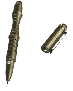 Ручка Mil-Tec Олива зі склобоєм з анодованого алюмінію для самооборони та правоохоронців M-T