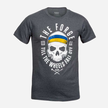 Футболка тактична 5.11 Tactical THE FORGE UKRAINIAN FLAG TEE 41229UKR L Charcoal Heather (2000980446568)