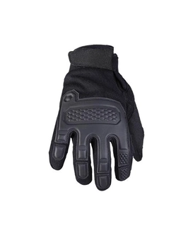 Короткие перчатки Mil-Tec S из кожи для защиты от порезов и царапин для фитнеса и спорта с дышащими материалами Черные (12519102-902-S) M-T