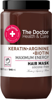 Маска для волосся The Doctor Health & Care з кератином, аргініном та біотином для зміцнення волосся 946 мл (8588006041644)