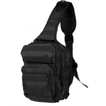Тактический рюкзак однолямочный Mil-Tec Asault Black 9л 14059102