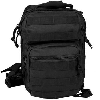 Тактичний рюкзак однолямочний Mil-Tec Asault Black 9л 14059102