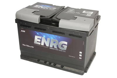 Аккумулятор ENRG 12В 70Ач/720A START STOP AGM (P+ стандартные клеммы) 278x175x190 B13 - флянец 10.5 мм (пуск/agm)(ENRG570901072) пр-во ENRG