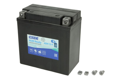 Аккумуляторная батарея 9Ah/120A (135x75x139/+L/B0) (AGM) (мото)(AGM129) пр-во EXIDE