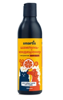 Шампунь-кондиционер Smartis с экстрактом грейпфрута для собак и кошек всех пород, 220 мл