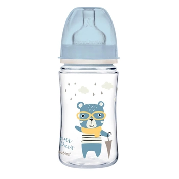 Butelka Canpol Babies EasyStart szeroka antykolkowa niebieska 240 ml (5901691844377)