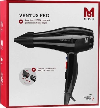 Професійний потужний фен для волосся Moser Ventus Pro Tourmaline Ionic 2200 Вт