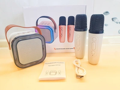 K12 Караоке + Bluetooth Колонка + 2 Безпроводных Микрофона