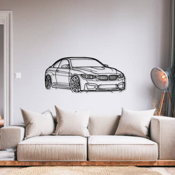 Авто BMW M4 F82, декор на стіну із металу 120см