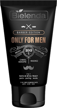 Pasta do mycia twarzy Bielenda Only For Men Barber Edition 3 w 1 pasta-peeling-maska 150 g (5902169046149)