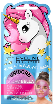 Maseczka do twarzy Eveline Unicorn Holographic Peel Off Mask Glow Bella 7 ml (5903416025597)