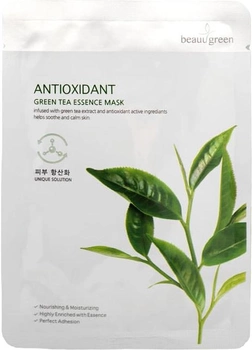 Маска для обличчя BeauuGreen Antioxidant Green Tea Essence Mask 23 г (8809389030675)
