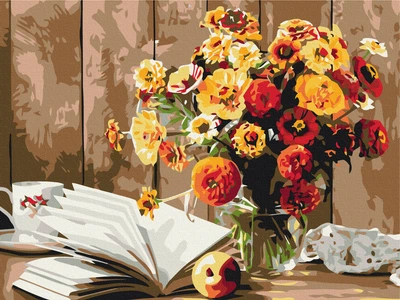 Картина по номерам "Книжный натюрморт" Brushme 30х40 см (tvo0007420)