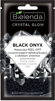Maseczka do twarzy Bielenda Crystal Glow Black Onyx peel-off 8 g (5902169042363)
