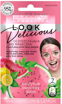 Маска для обличчя Eveline Cosmetics Look Delicious Watermelon & Lemon Hydrating and Illuminating Mask 10 мл (5903416026211)