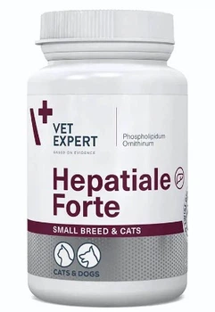 Пищевая добавка для кошек и собак Vet Expert Hepatiale Forte Small Breed для защиты и поддержки печени, 40 капсул