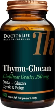 Харчова добавка Doctor Life Thymu-Glucan цинк і селен 60 капсул (5903317644842)