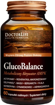 Харчова добавка Doctor Life GlucoBalance для догляду за рівнем глюкози 60 капсул (5903317644323)