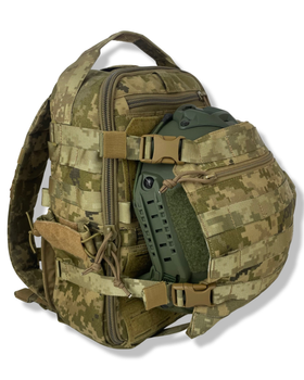 Рюкзак тактичний штурмовий з клапаном для шолома Warrior Spirit Піксель