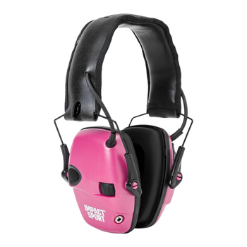 Навушники активні шумоподавлюючі Impact Sport BOLT R-02523 Pink Рожеві тактичні для стрільби