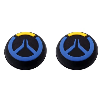 Силиконовые накладки на стики Overwatch (Black) для геймпадов Sony DualShock PS4 / DualSense PS5 / Xbox Series|One (2шт.) [415678947]