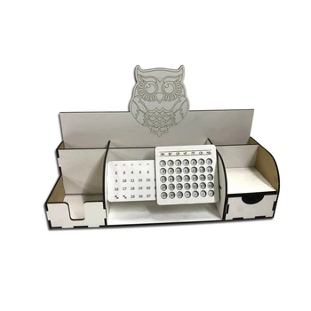 Органайзер DecorWood из дерева Сова 35х12,5х22 см Белая