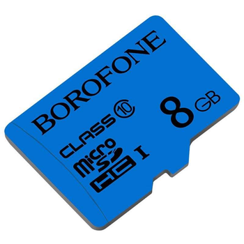 Карта памяти Borofone microSDHC 8GB TF high speed Card Class 10 (Синий) (141986)