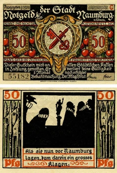 Банкнота Німеччина Нотгельд 50 пфенігів 1920 F-VF Наумбург