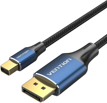 Кабель Vention mini DisplayPort - DisplayPort v1.4 8K 60 Hz, 4K 144Hz, 2K 165Hz, 1080P 240Hz 1.5 м Black (HCFLG)