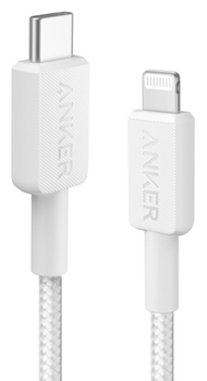 Кабель Anker 322 USB-C to Lightning - 1.8m Nylon White (6908154)