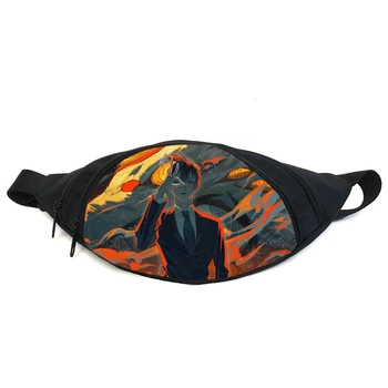 Поясная сумка бананка Человек бензопила Chainsaw Man (GB СwM 014) Gear Bag черная