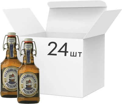 Упаковка пива Flensburger Pilsener світле фільтроване 4.8% 0.33 л x 24 шт. (41030806)