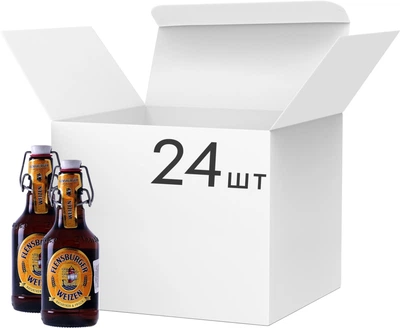 Упаковка пива Flensburger Weizen світле нефільтроване 5.1% 0.33 л x 24 шт. (41030882)
