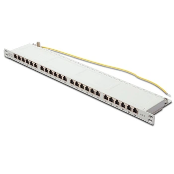 Патч-панель DIGITUS DN-91624S-SL-SH-G CАТ 6 STP 19" 0.5U 24 порта серая