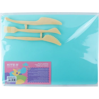 Доска для лепки 18x25 см + 3 стека мятный Classic K-1140-18 Kite, 67741