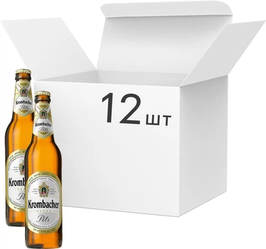 Упаковка пива Krombacher Pils світле фільтроване 4.8% 0.5 л x 12 шт (4008287754148_4008287054224)