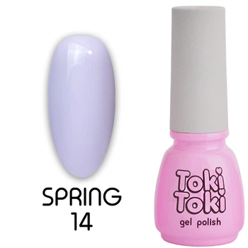 Гель-лак Toki Toki Spring SP14, 5 мл, бело-фиолетовый
