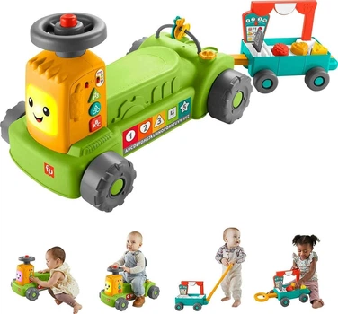 Детский трактор 4 в 1 Фишер Прайс Fisher-Price Laugh and Learn 4-in-1 Farm to Market Tractor