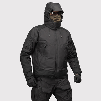 Тактическая зимняя куртка UATAC Black Membrane Climashield Apex S