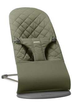 Шезлонг для немовлят BabyBjorn Bouncer BLISS Woven Dark Green Classic Quilt