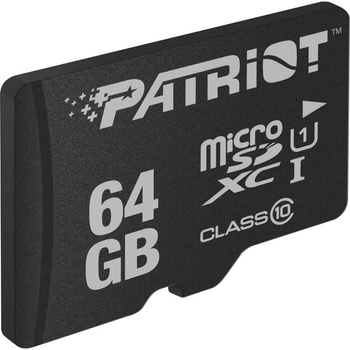 Карта памяти Patriot microSDXC LX Series 64GB Class 10 W-10MB/s R-80MB/s PSF64GMDC10