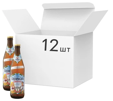 Упаковка пива Erdinger Oktoberfest Weissbier світле фільтроване 5% 0.5 л х 12 шт (4002103248385)