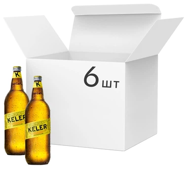 Keler Lager світле фільтроване 1 л × 6, ПЕТ