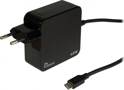 Мережевий зарядний пристрій Inter-Tech PD-2065 USB-C 65W Чорний (88882222)