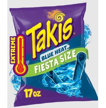 Чипсы из тортильи в рулетах с острым перцем чили Takis Blue Heat 480г