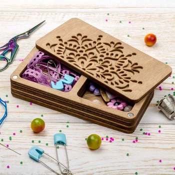 Шкатулка для рукоделия Wonderland Crafts FLZB(N)-003 Игольница (15*7*3см)